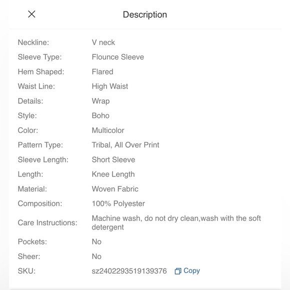 SHEIN CURVE+ Vacation Style Flower Overlap V-Neck Ruffle Short Sleeve Dress, 3X - Picture 16 of 16